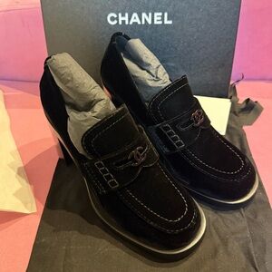 SOLD!!! Chanel Loafers Velvet Black Brand New size 40
